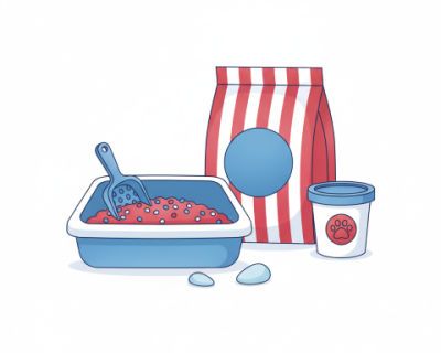 Cat Litter Pans, Litter, and Scoops